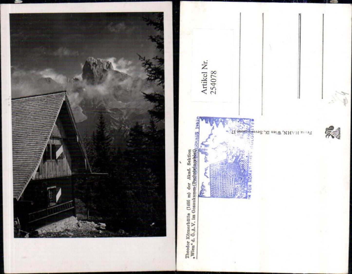 254078,Theodor Körnerhütte im Gosaukamm b. Gosau