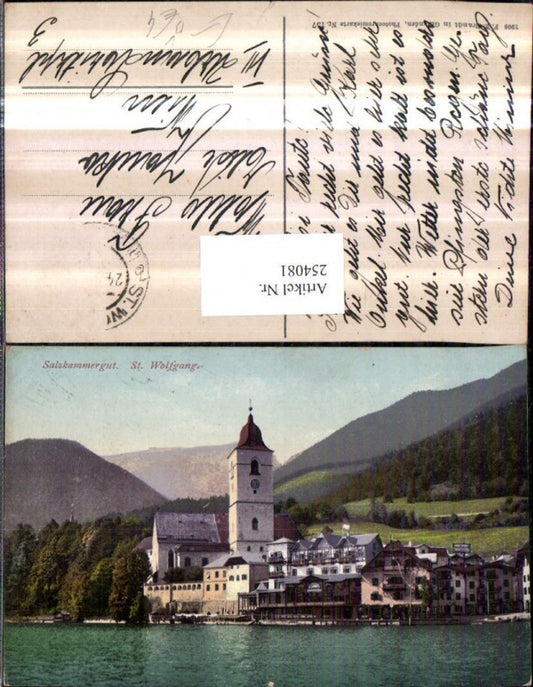 254081,St. Wolfgang Teilansicht Kirche Hotel Weißes Rössl pub F. E. Brandt 157