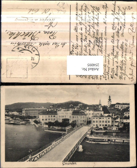 254095,Gmunden Teilansicht Brücke