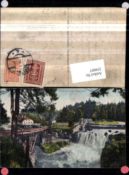 254097,Traunfall Wasserfall b. Gmunden pub F. E. Brandt 677