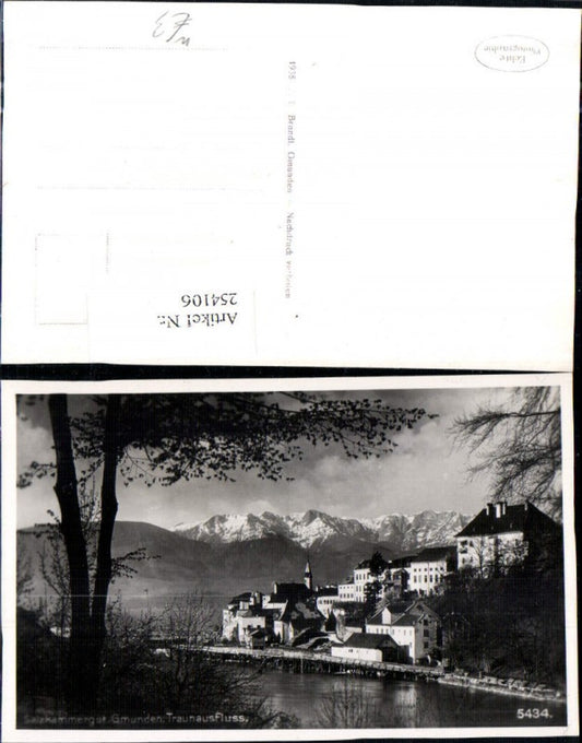 254106,Gmunden Teilansicht Traunausfluss
