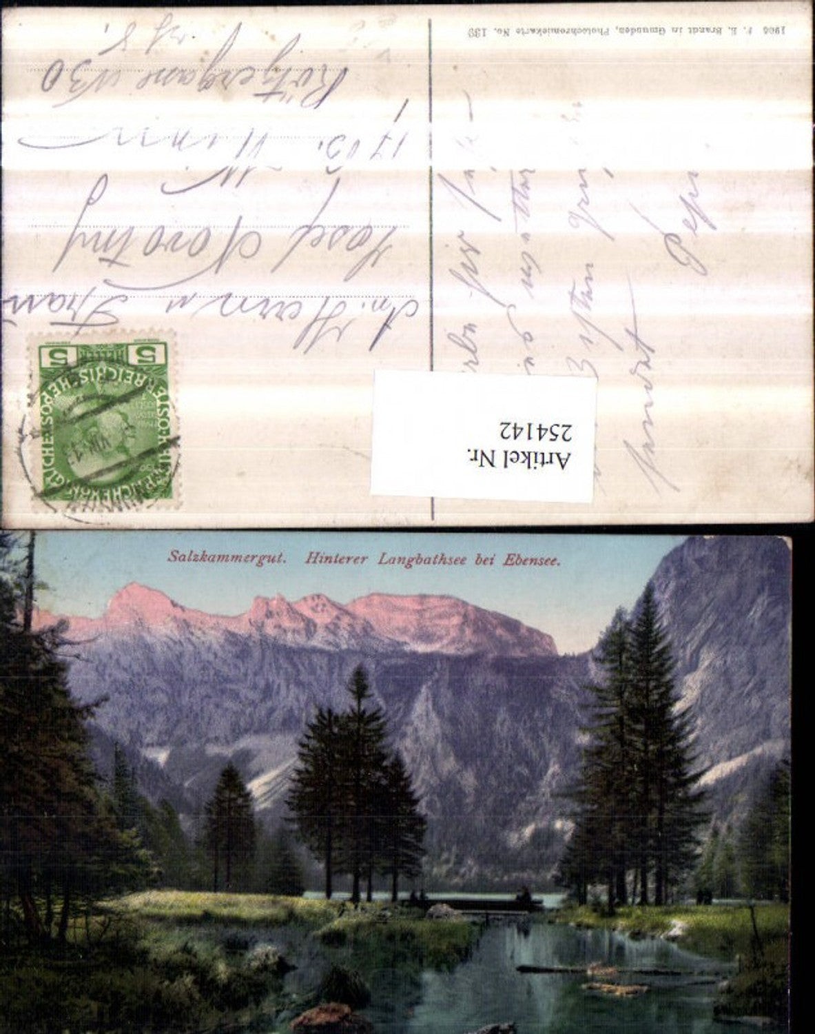 254142,Hinterer Langbathsee See b. Ebensee pub F. E. Brandt 139