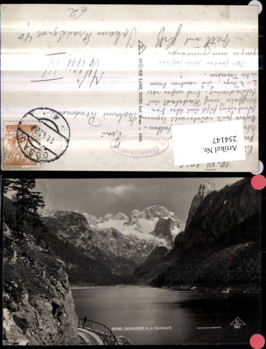 254147,Vorderer Gosausee See b. Gosau m. d. Dachstein Bergkulisse