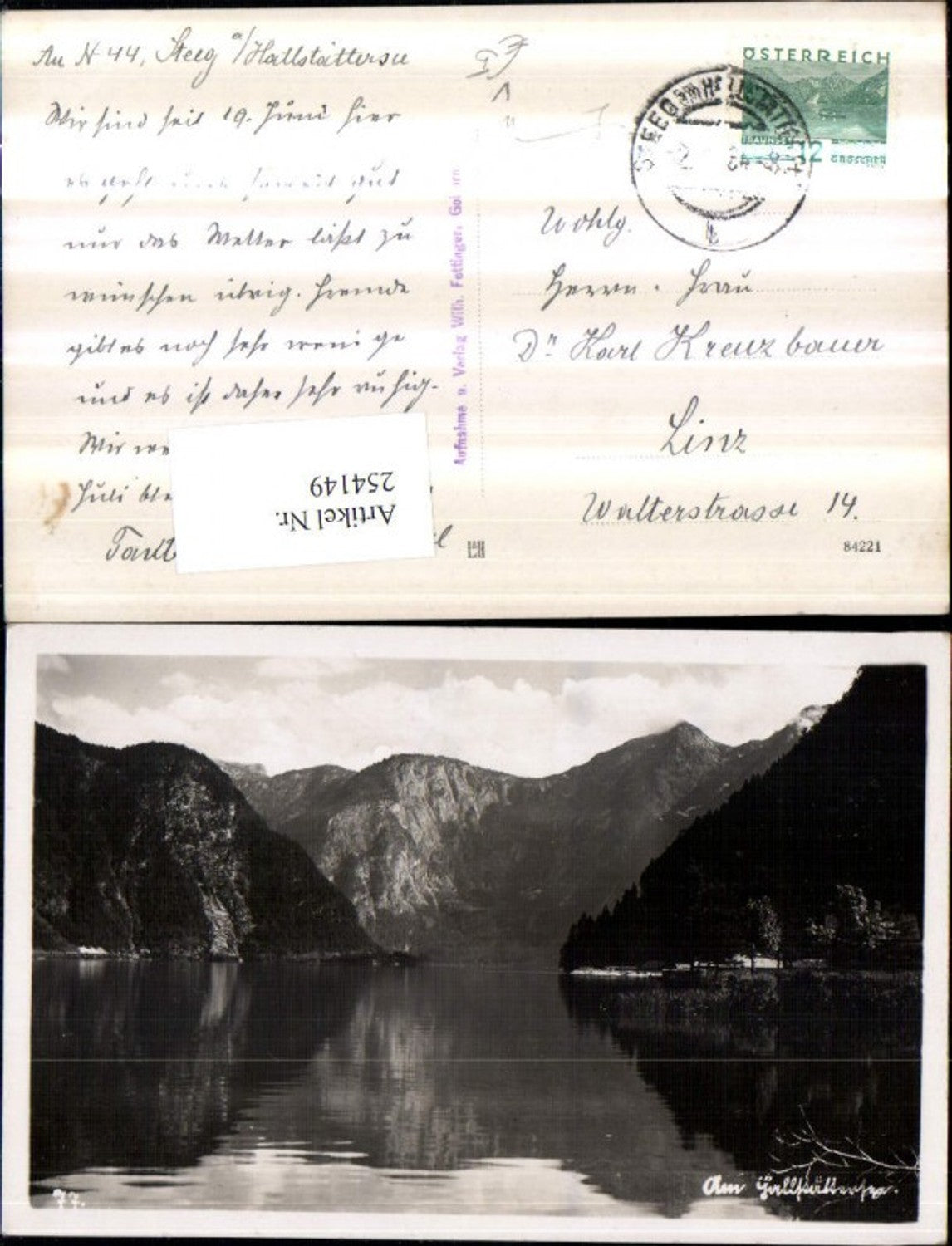 254149,Am Hallstättersee See Bergkulisse b. Hallstatt pub Wilhelm Fettinger 77
