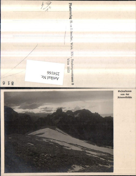 254166,Gosaukamm b. Gosau von d. Adamekhütte Bergkulisse pub Hans Schneller 516