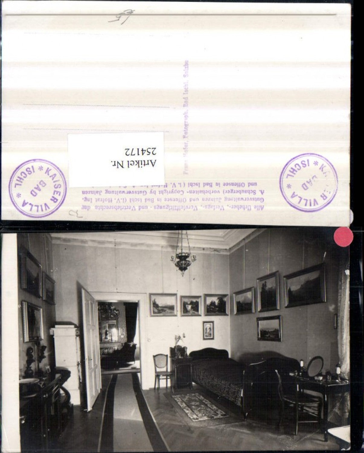 254172,Bad Ischl Kaiservilla Kaiser Villa Zimmer Innenansicht Bilder Bett Tisch Stühle