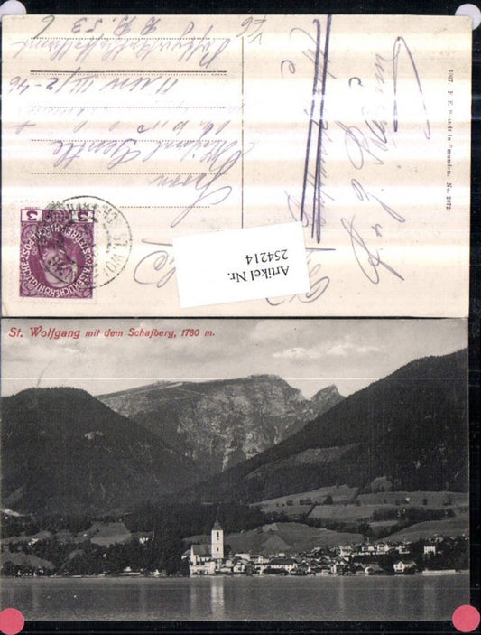 254214,St. Wolfgang Totale m. d. Schafberg pub F. E. Brandt 2072
