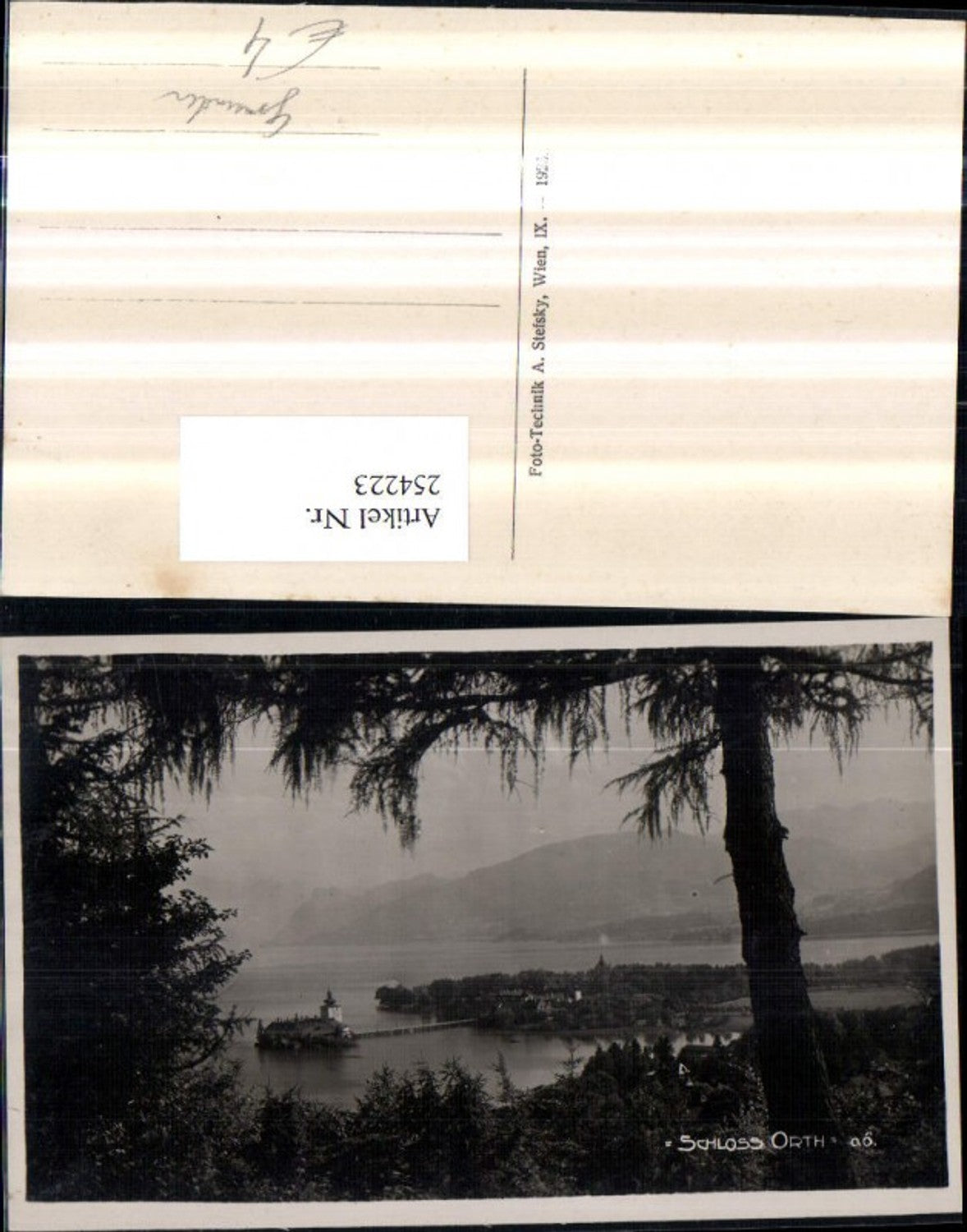 254223,Gmunden Blick auf Schloss Orth Ort