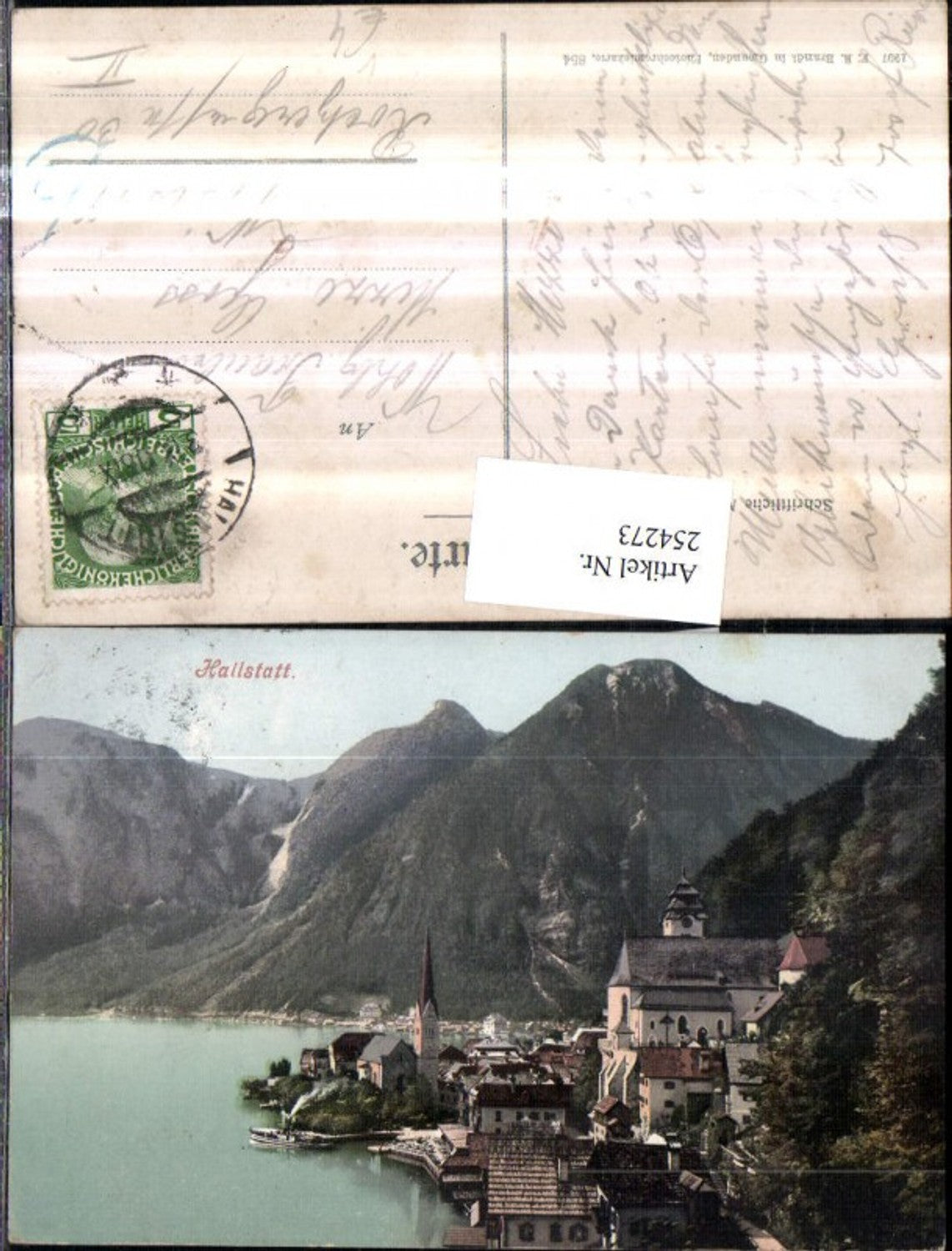 254273,Hallstatt Teilansicht Kirche pub F. E. Brandt 854