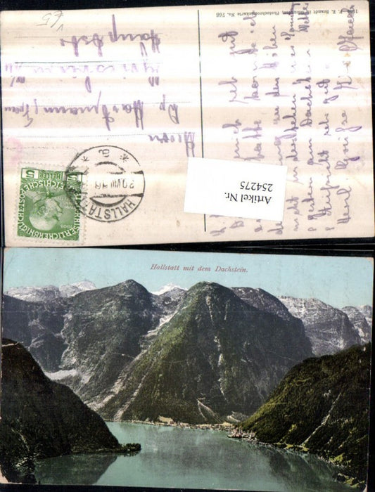 254275,Hallstatt Totale m. d. Dachstein Bergkulisse pub F. E. Brandt 766