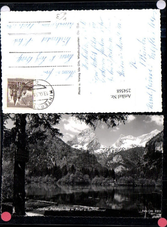 254568,Hinterstoder Polsterlucke m. Priel u. Spitzmauer Bergkulisse pub Foto Oth 2313