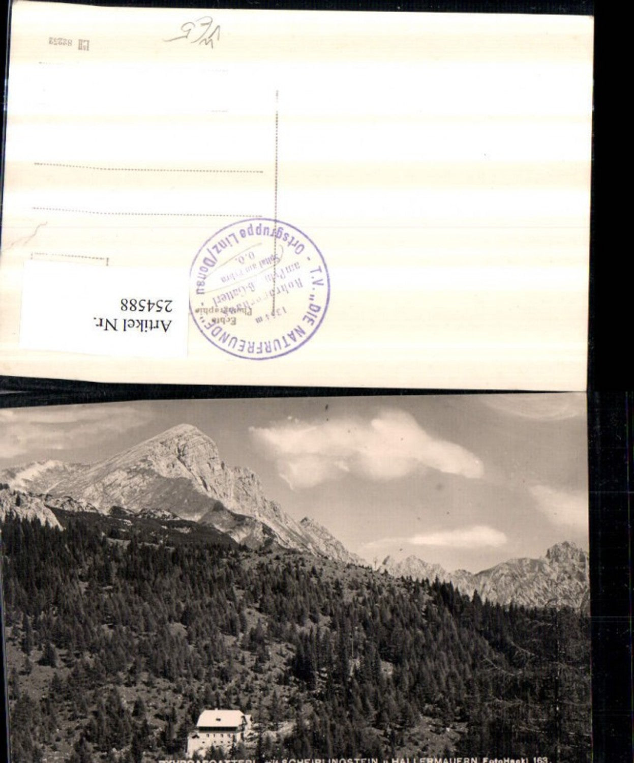 254588,Pyhrgasgatterl Naturfreundehaus m. Scheiblingstein u. Hallermauern Bergkulisse pub Foto Hackl 163