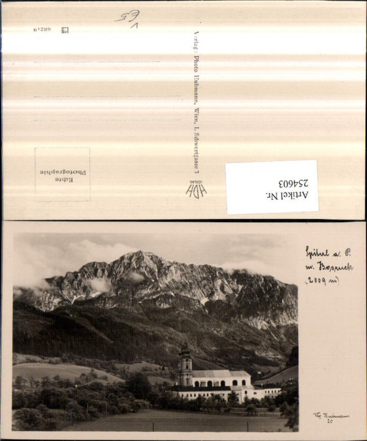 254603,Spital am Pyhrn Kirche m. Bosruck Bergkulisse pub Foto Hubmann 20