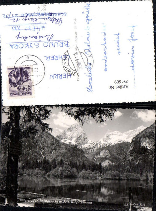 254609,Hinterstoder Polsterlucke m. Priel u. Spitzmauer Bergkulisse pub Foto Oth 2313