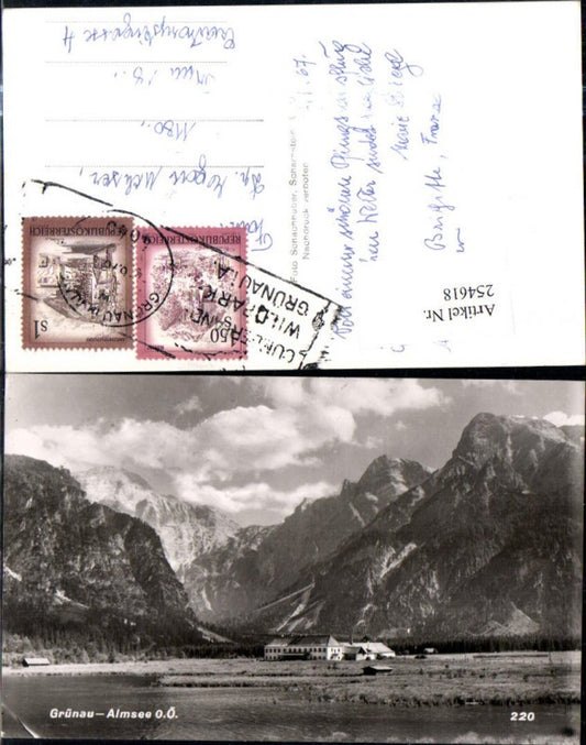 254618,Grünau im Almtal Almsee See Bergkulisse