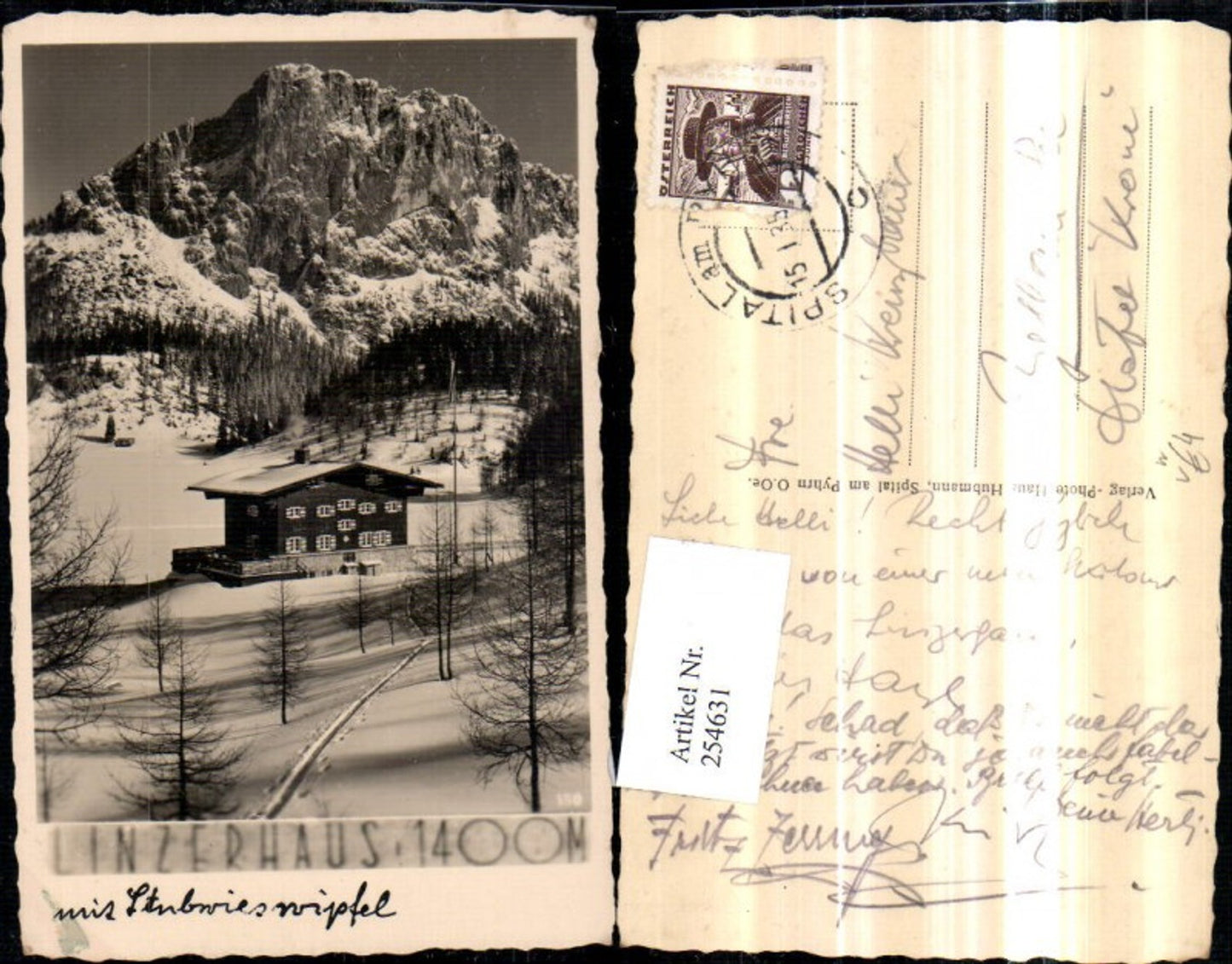 254631,Linzerhaus auf d. Wurzeralm b. Spital am Pyhrn Bergkulisse Winterbild pub Foto Hubmann 150