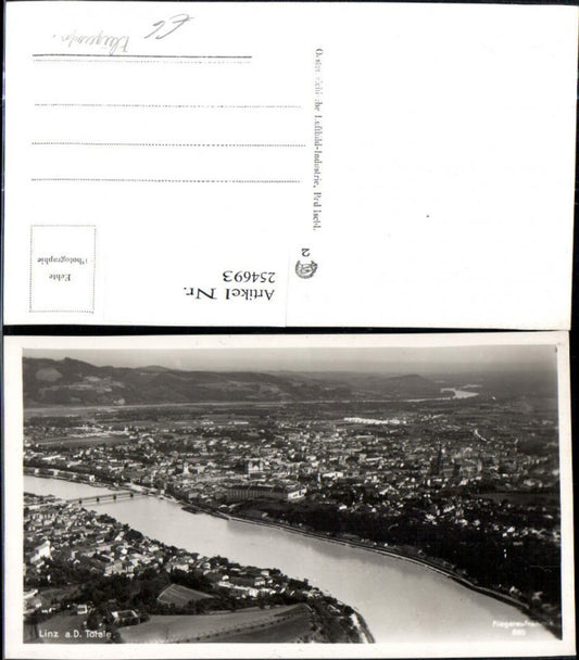 254693,Linz an d. Donau Totale Fliegeraufnahme 880