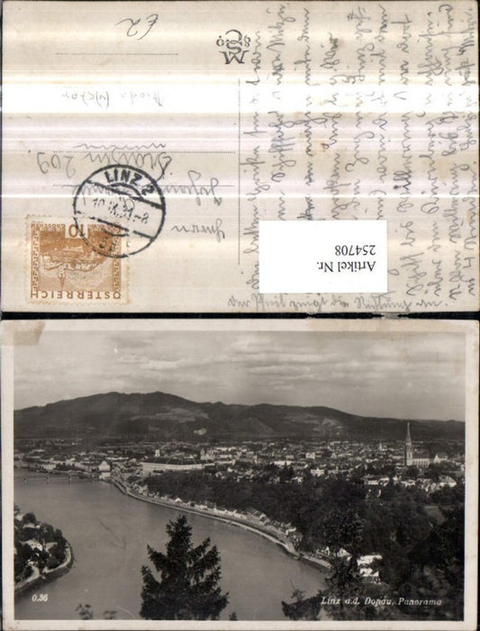254708,Linz an d. Donau Totale Panorama