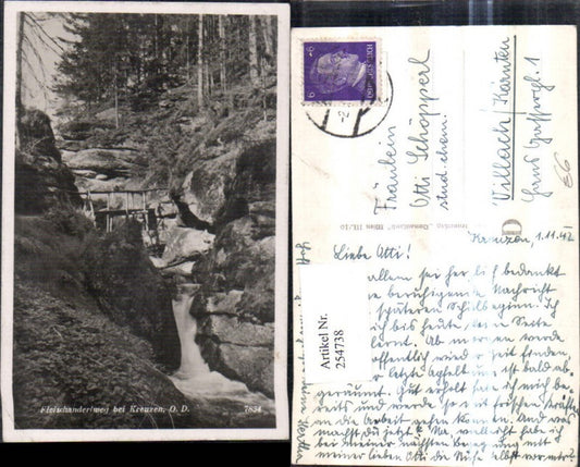 254738,Fleischanderlweg b. Kreuzen Partie Wasserfall