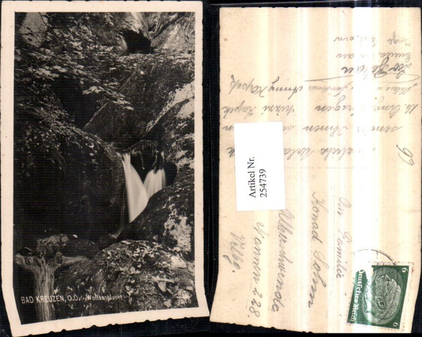 254739,Bad Kreuzen Wolfsschlucht Partie Wasserfall