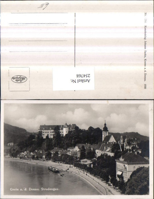 254768,Grein an d. Donau Totale im Strudengau m. Burg