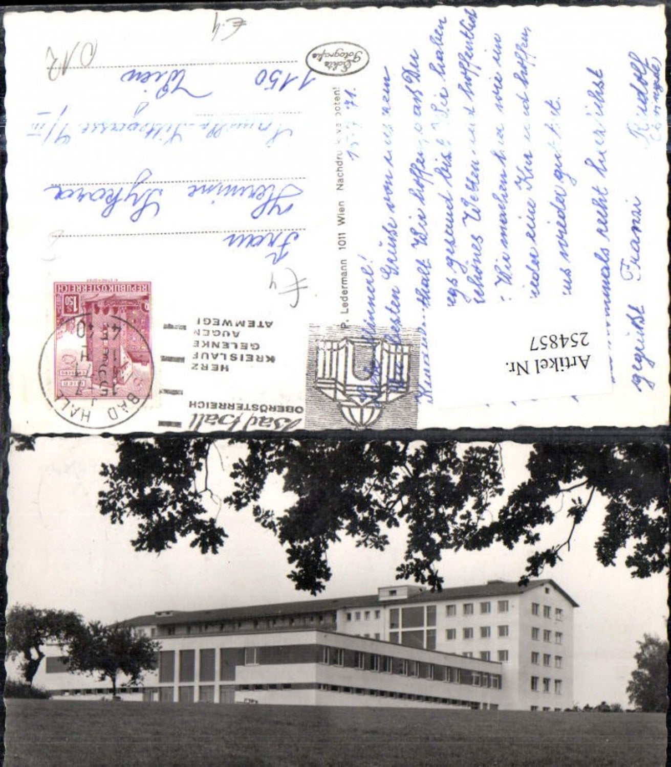 254857,Bad Hall Kuranstalt der Land- u. Forstwirtschaftlichen Sozialversicherungsanstalt