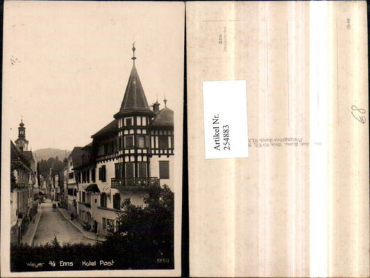 254883,Weyer an d. Enns Hotel Post Straßenansicht Erker