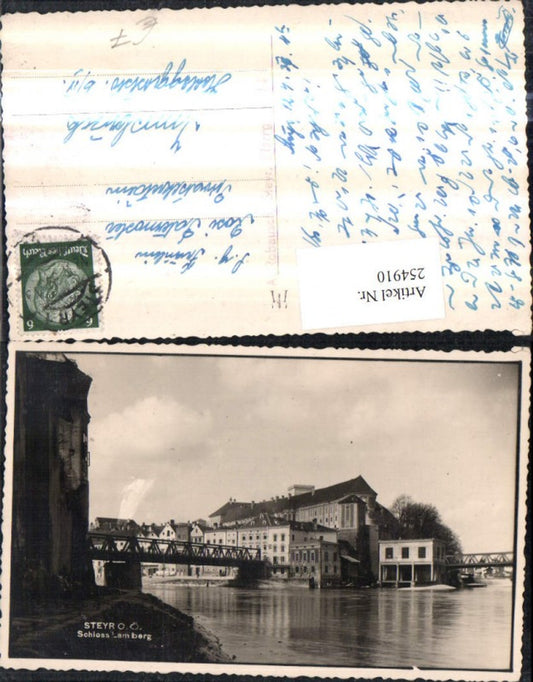 254910,Steyr an d. Enns Schloss Lamberg Brücken