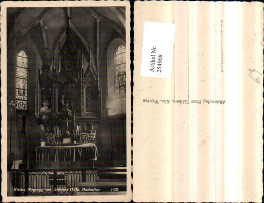 254968,Weyregg am Attersee Kirche Innenansicht Hochaltar