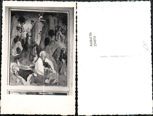 254974,Gampern 1500 Kirche Flügelaltar Detailansicht Bild Jesus b. Beten Engel