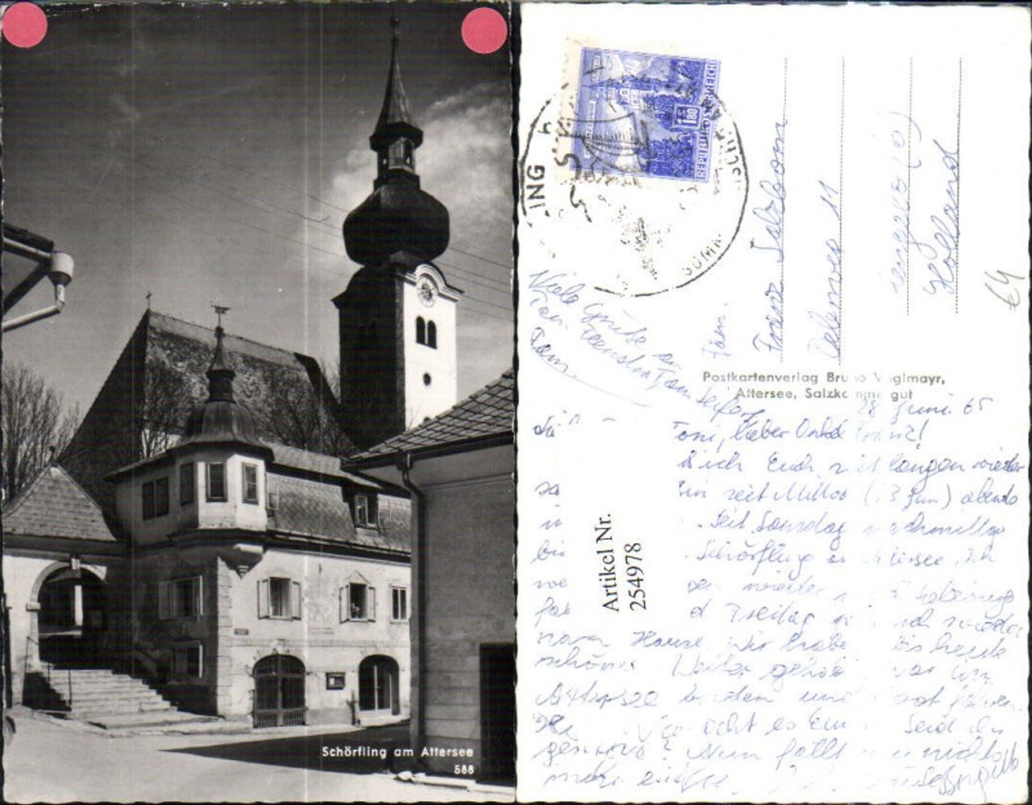 254978,Schörfling am Attersee Kirche Erker