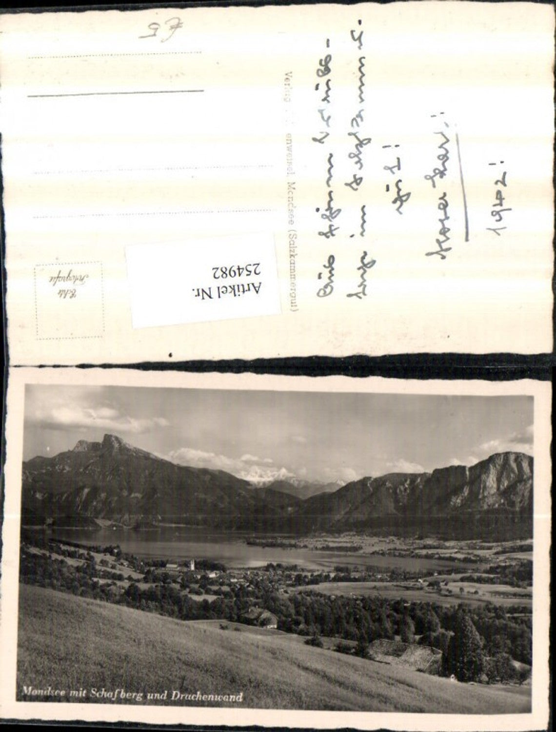 254982,Mondsee m. Schafberg u. Drachenwand
