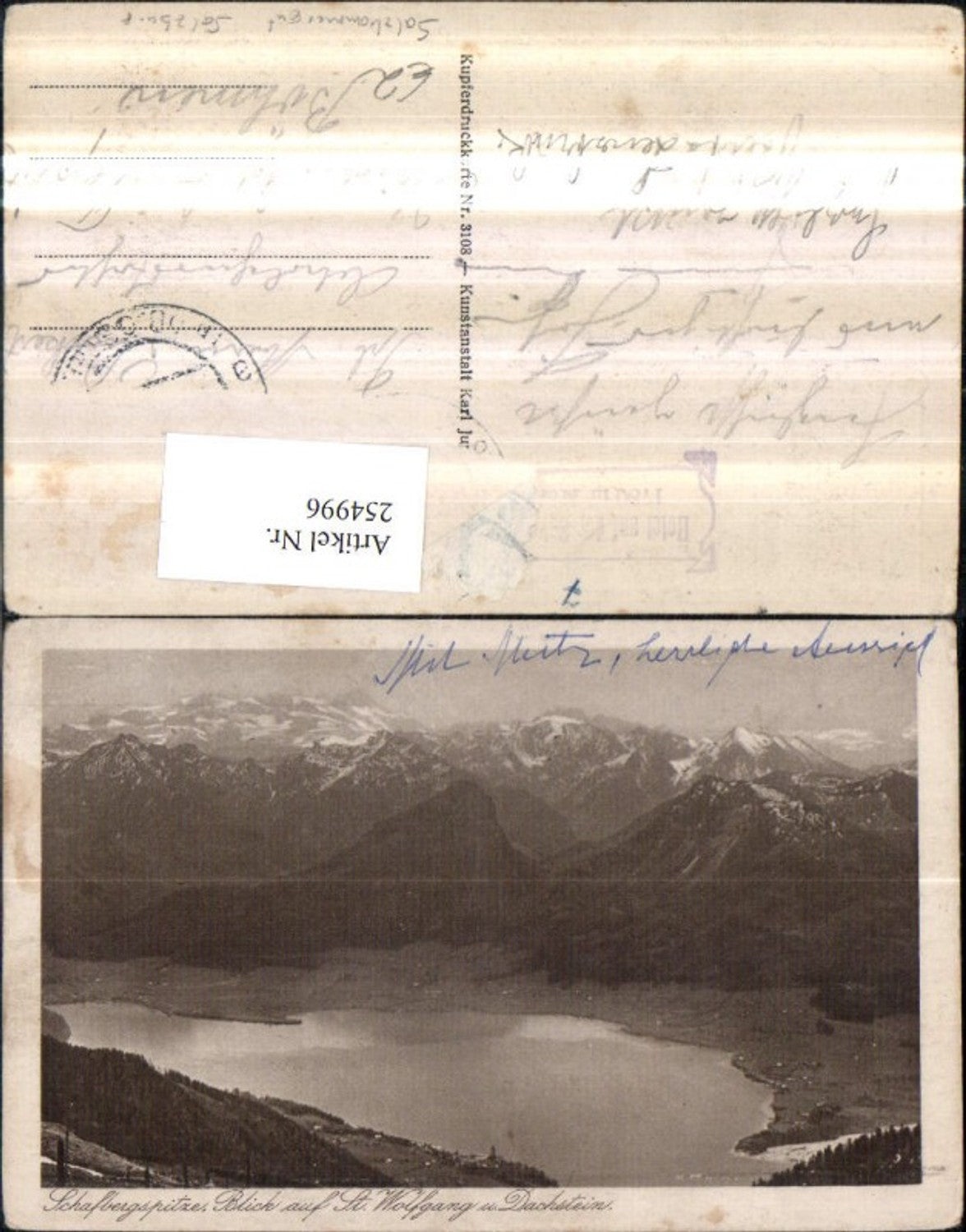 254996,Schafbergspitze Blick auf St. Wolfgang u. Dachstein Bergkulisse