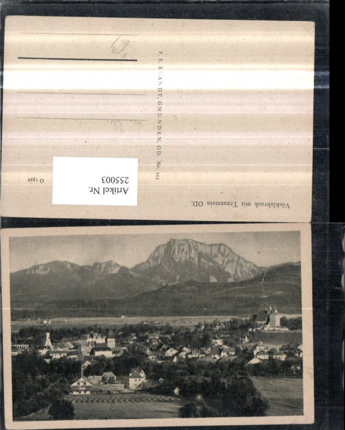 255003,Vöcklabruck Totale m. Traunstein pub F. E. Brandt 223