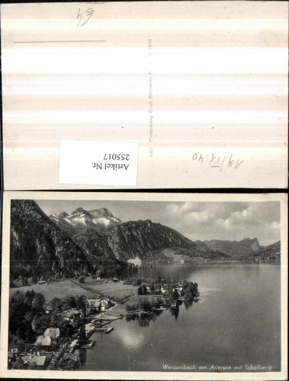 255017,Weißenbach am Attersee Teilansicht m. Schafberg