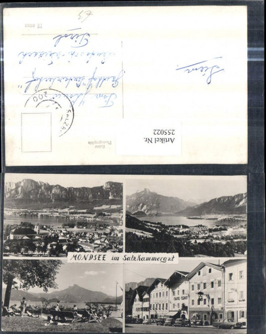 255022,Mondsee Totale Strandbad Hauptplatz Cafe Central Bäckerei Mehrbildkarte