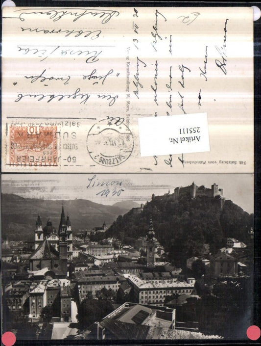 255111,Salzburg Teilansicht Kirchen Festung vom Mönchsberg