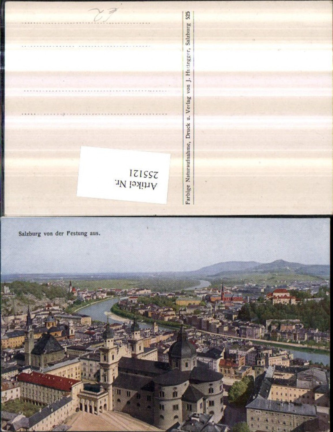 255121,Salzbug Totale von der Festung Kirche