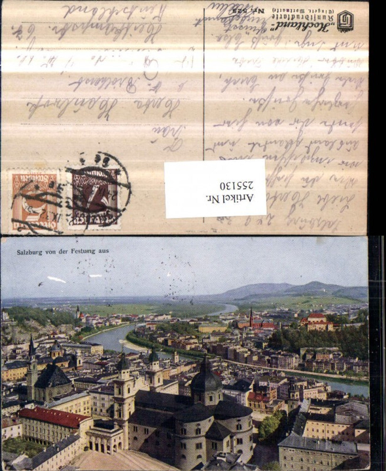 255130,Salzbug Totale Kirche von der Festung