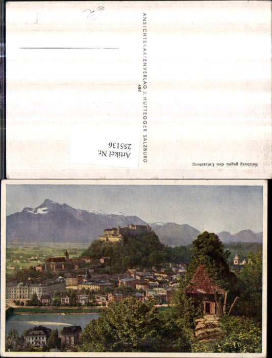 255136,Salzbug Totale m. Festung m. d. Untersberg