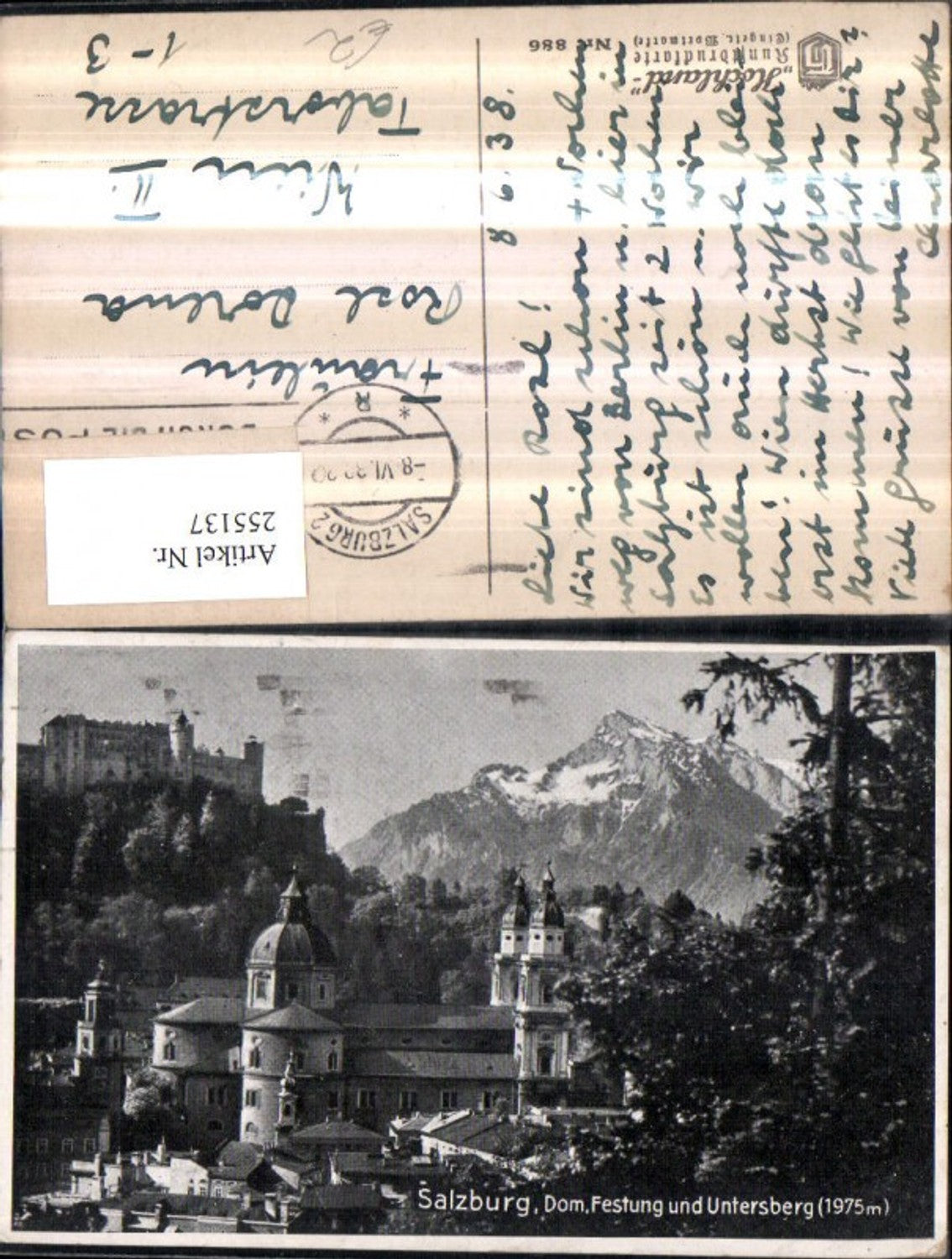 255137,Salzbug Dom Kirche Festung u. Untersberg