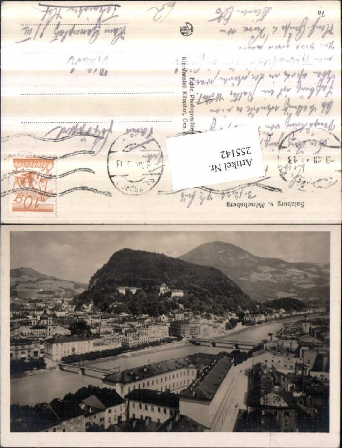 255142,Salzbug Teilansicht vom Mönchsberg pub Kilophot