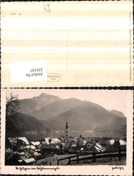 255187,St. Gilgen im Salzkammergut Totale Bergkulisse pub Fritz Gastberger