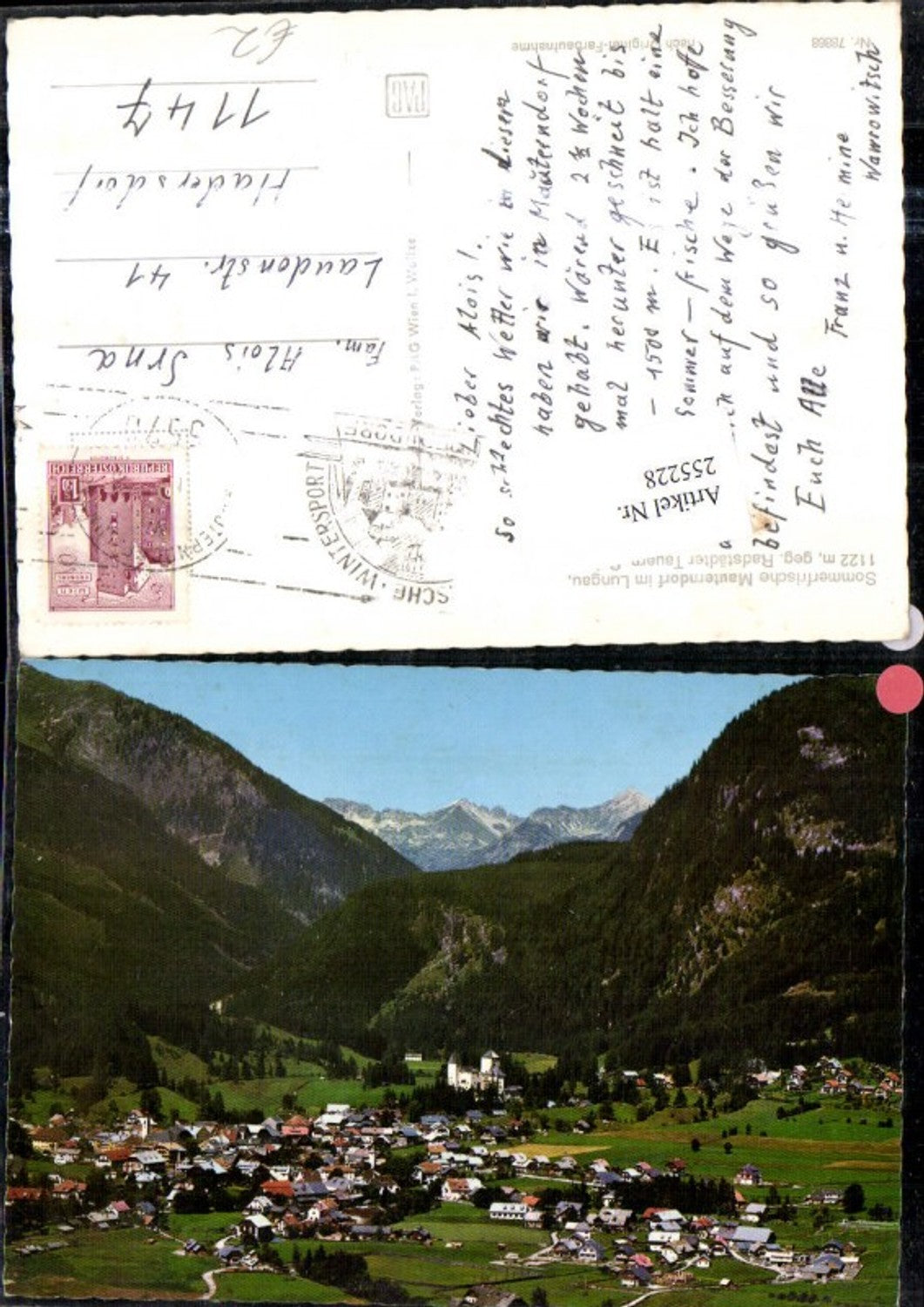 255228,Mauterndorf im Lungau Totale geg. Radstädter Tauern Bergkulisse