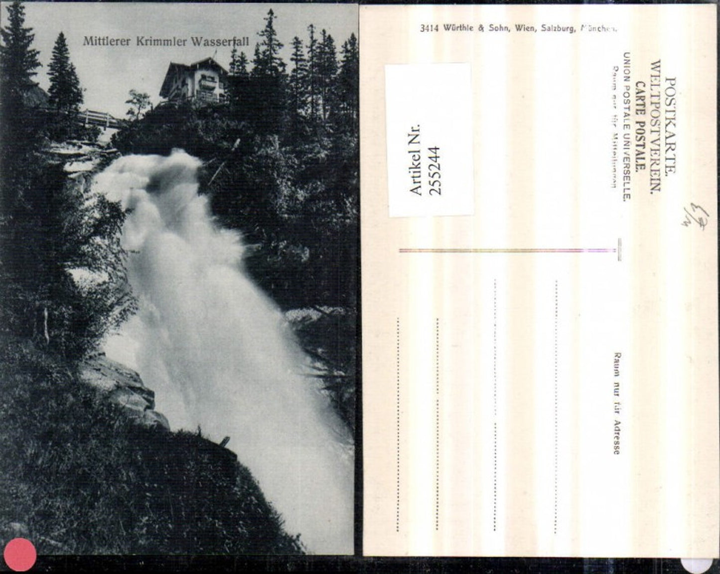 255244,Mittlerer Krimmler Wasserfall b. Krimml