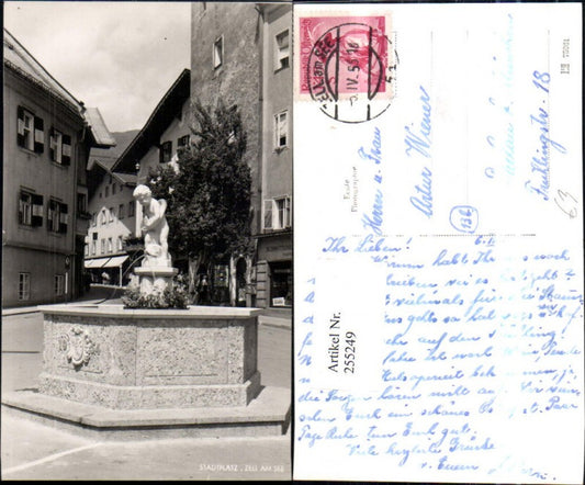 255249,Zell am See Stadtplatz Brunnen