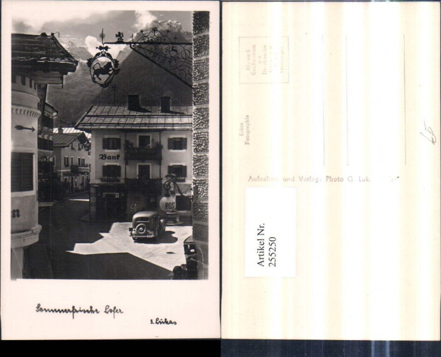 255250,Lofer Bank Post Oldtimer