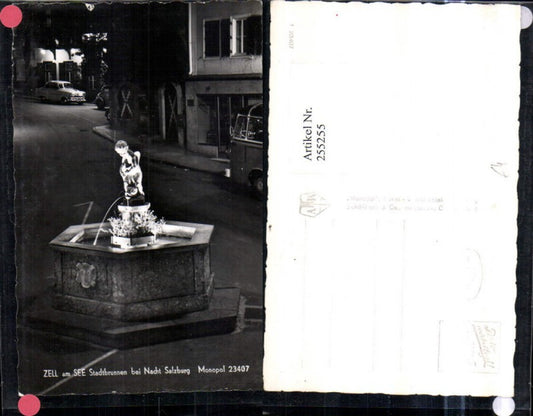 255255,Zell am See Stadtbrunnen Brunnen b. Nacht
