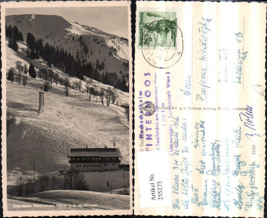 255275,Hintermoos b. Saalbach Schiheim Skiheim geg. d. Hochkaser Winterbild