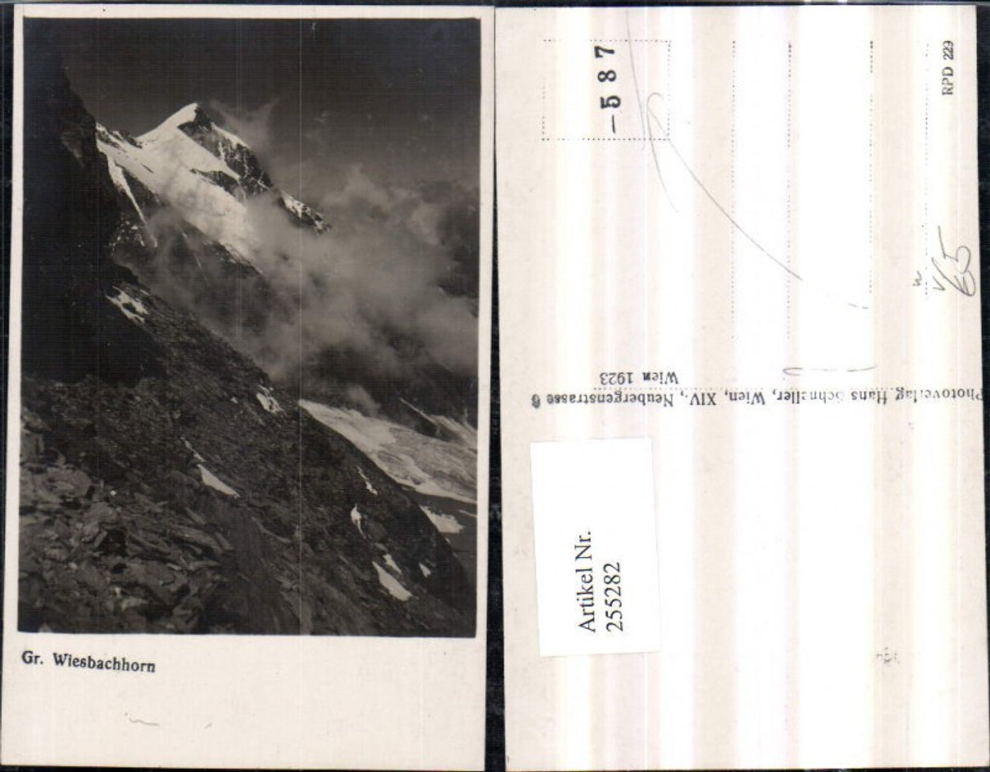 255282,Großes Wiesbachhorn Bergkulisse b. Fusch an d. Glocknerstraße pub Hans Schneller 587